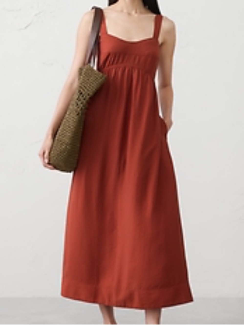 NWT Banana Republic Empire Waist Sleeveless Maxi Dress - Rust size XXL